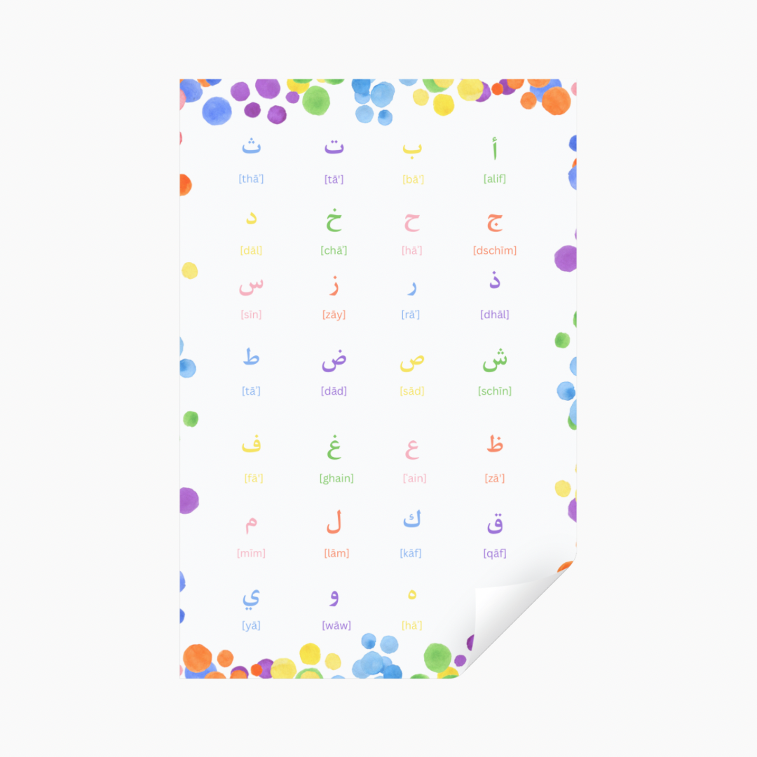 Arabisches Alphabet Poster - islamische Poster