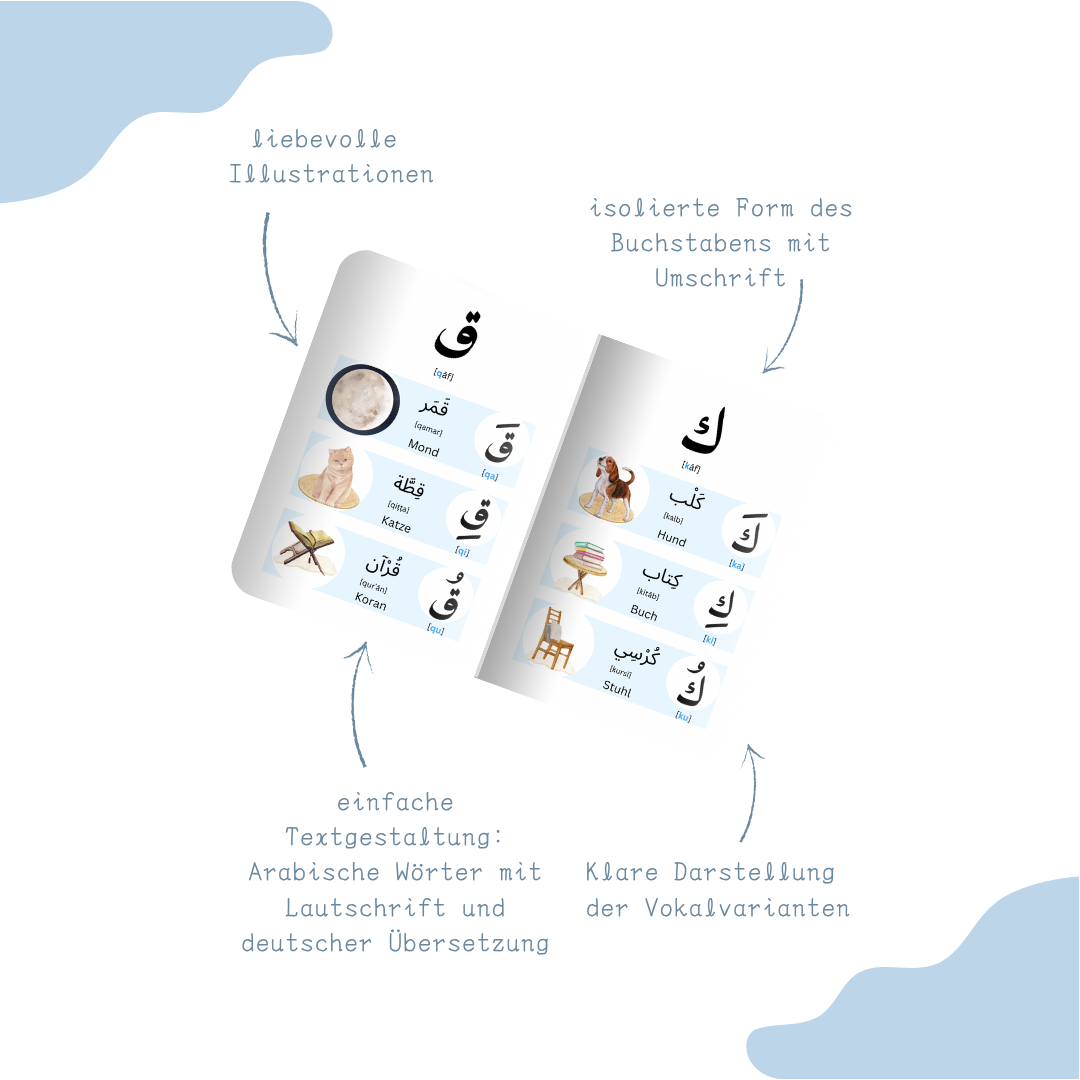 Das arabische Alphabet und die Vokale - arabische Kinderbücher - AlifBaTalim