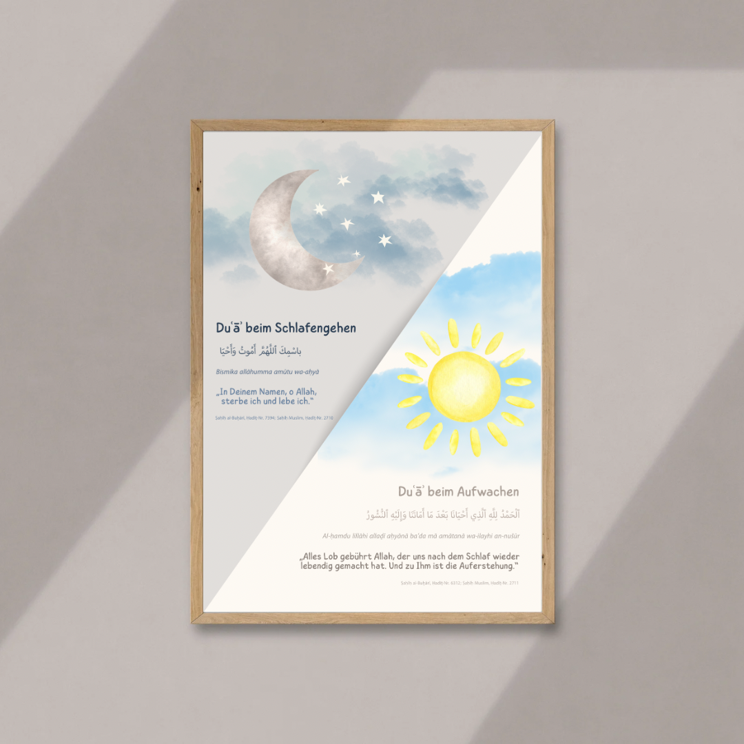 Islamische Poster Kinderzimmer - Dua Schutz Koranvers Schutzgebet Islam