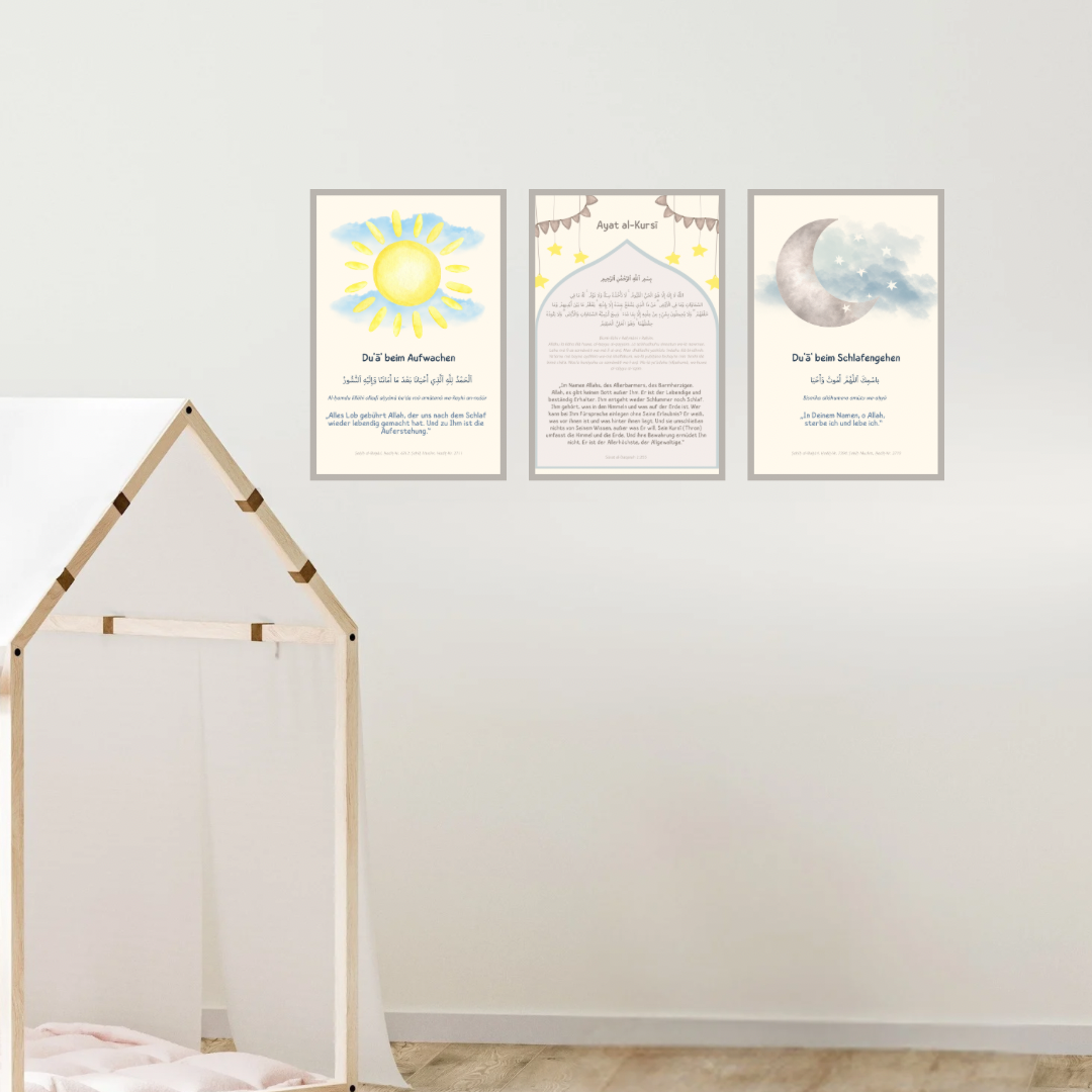 Islamische Poster Kinderzimmer - Dua Schutz Koranvers