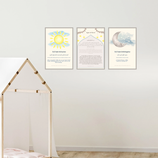 Islamische Poster Kinderzimmer - Dua Schutz Koranvers