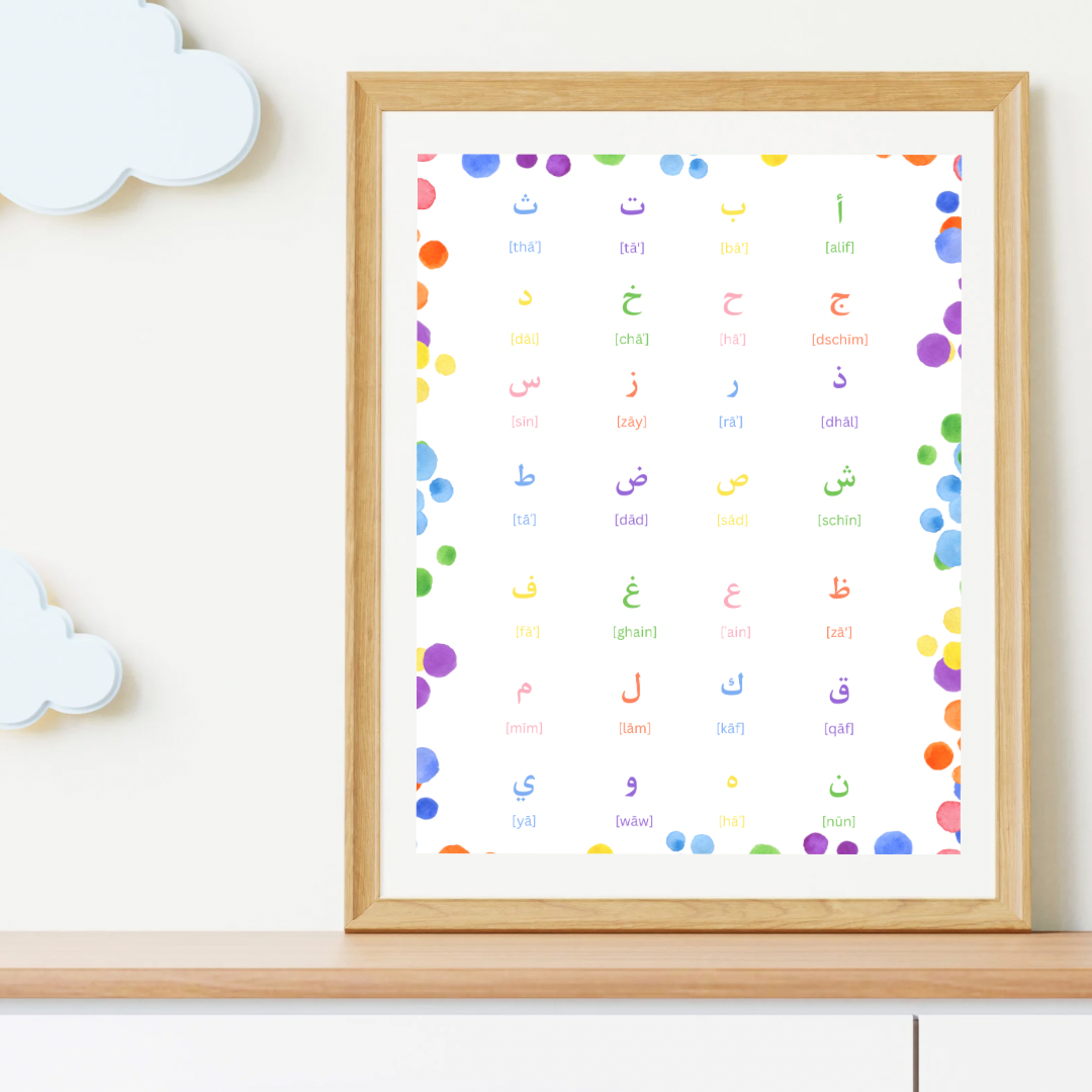 Arabisches Alphabet Poster - islamische Poster