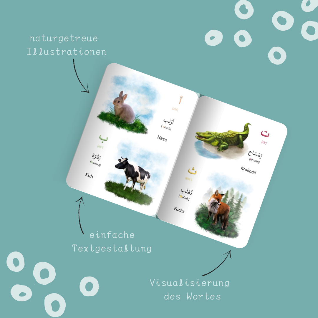 Arabisches Kinderbuch Das arabische Tier-Alphabet