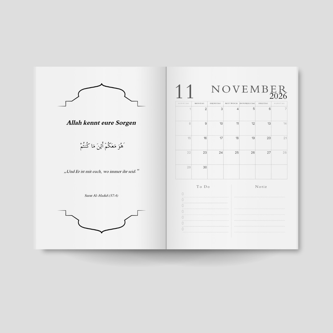 Barakah Journal – Dein islamischer Jahresplaner 2026