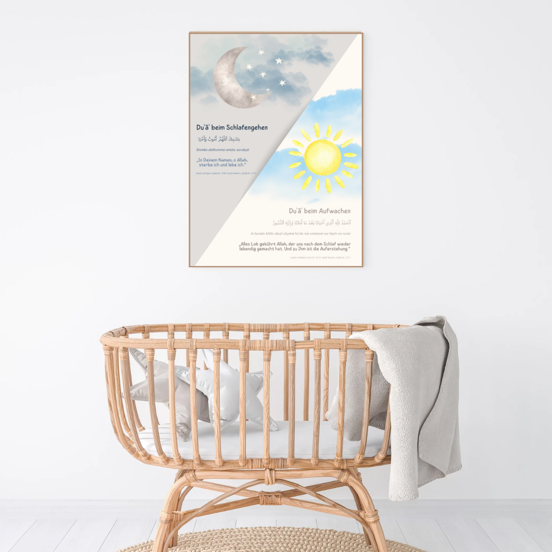 Islamische Poster Kinderzimmer - Dua Schutz Koranvers Schutzgebet Islam